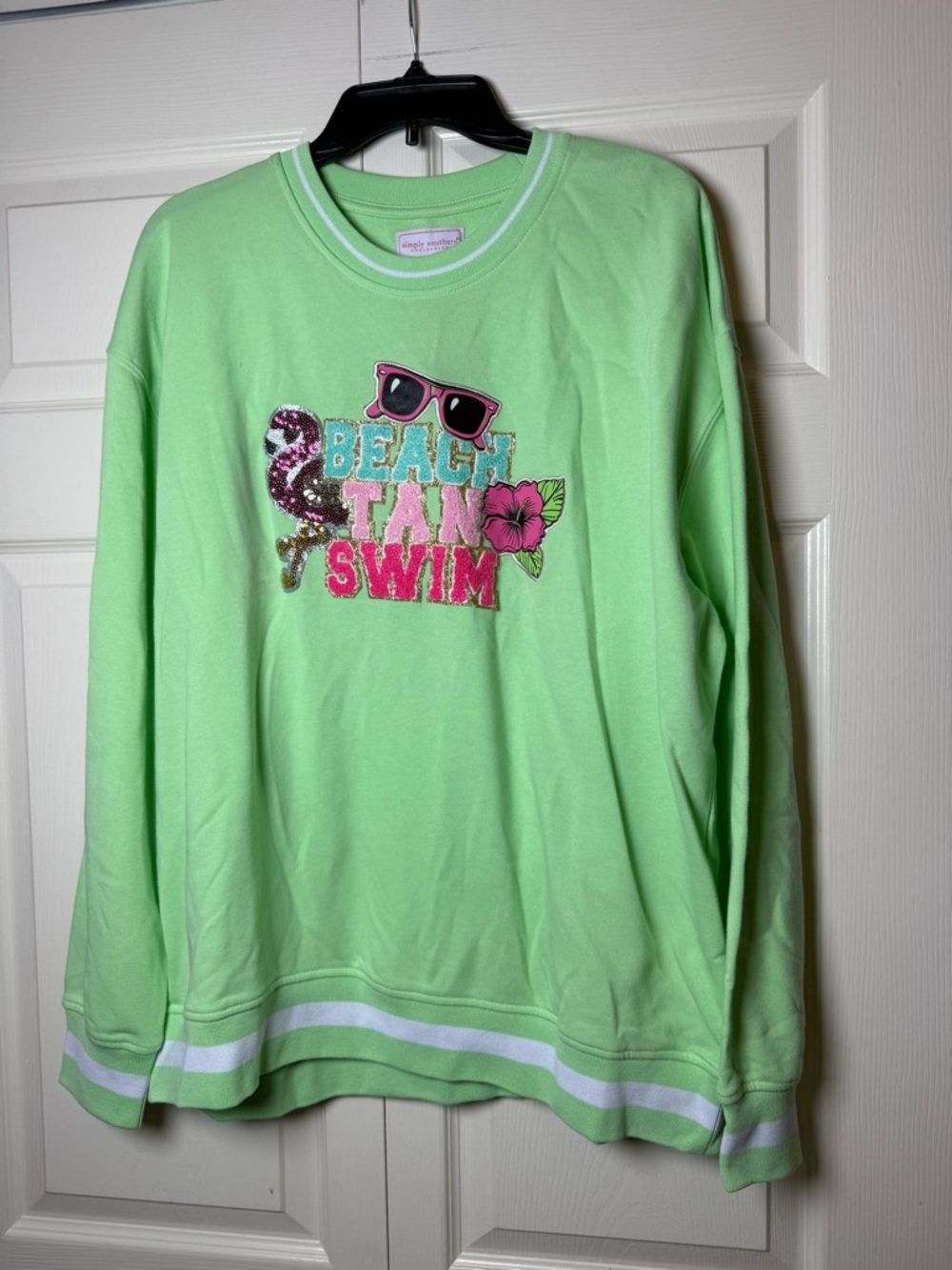 Simply Southern Beach Tan Swim Crewneck Sweatshirt